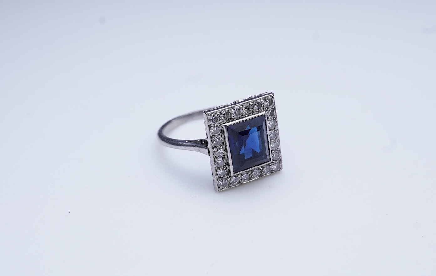 An Art Deco sapphire and diamond ring, 1920s